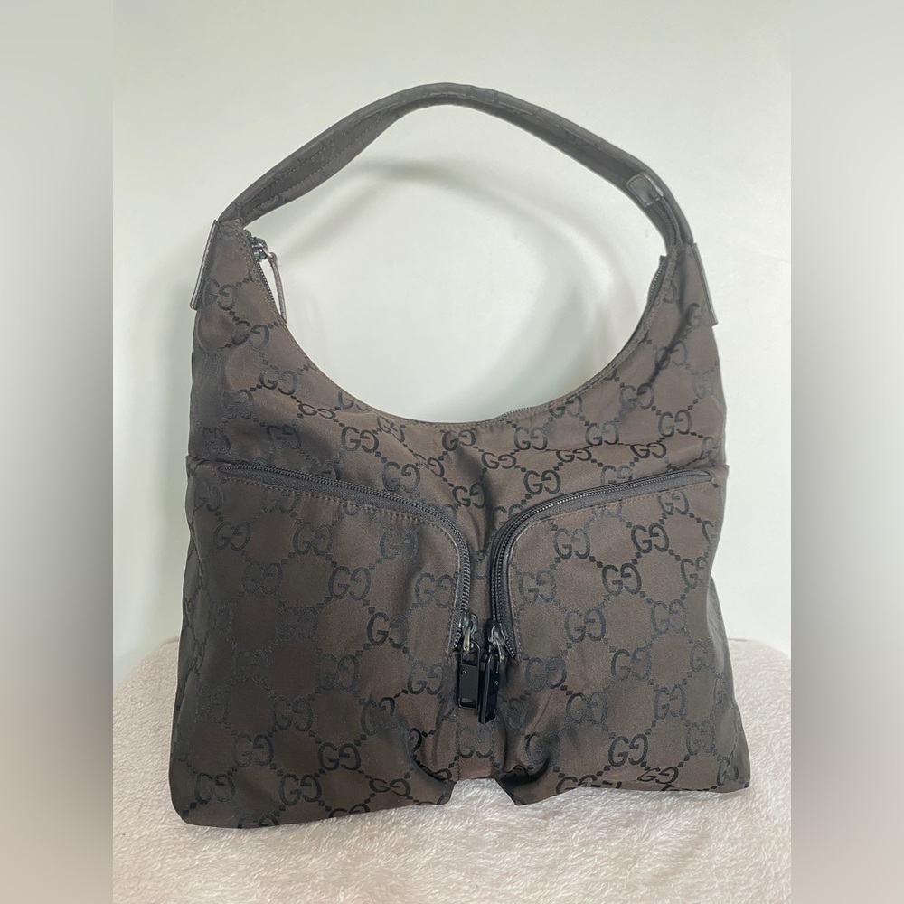 GUCCI CANVAS HOBO BAG